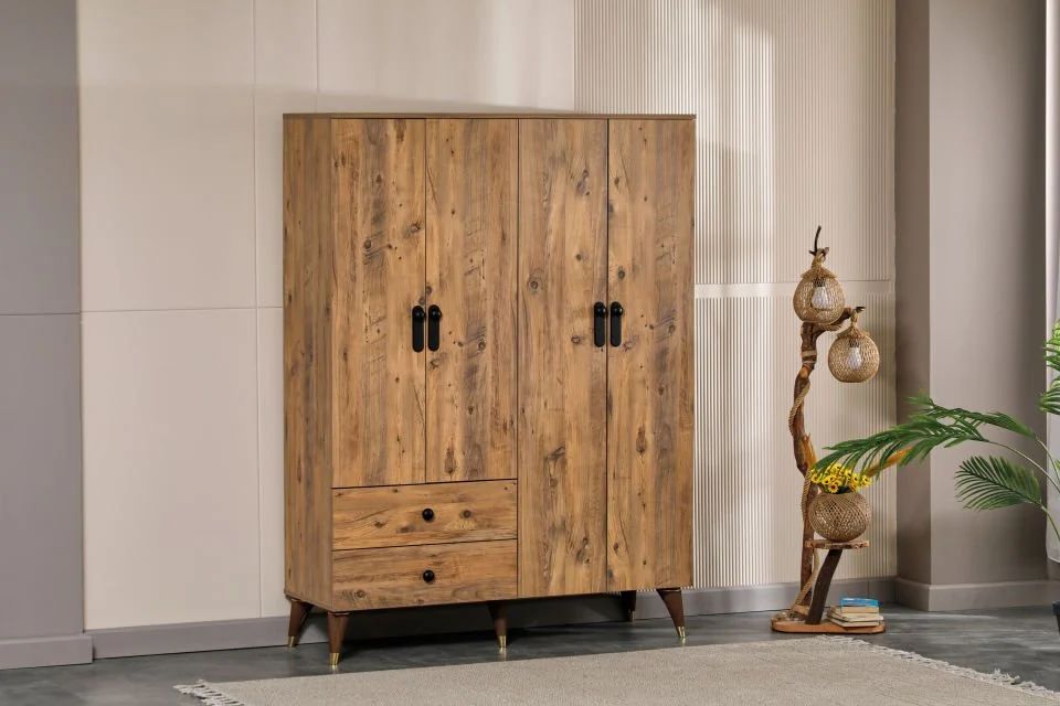 DEFNE 4 KAPAKLI DOLAP (140CM) (ATLAS CAM)