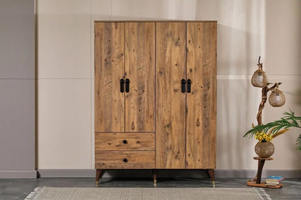 DEFNE 4 KAPAKLI DOLAP (160CM) (ATLAS CAM)