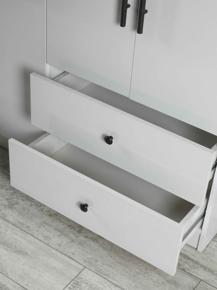 NELL 4 KAPAKLI DOLAP (140CM) (BEYAZ)