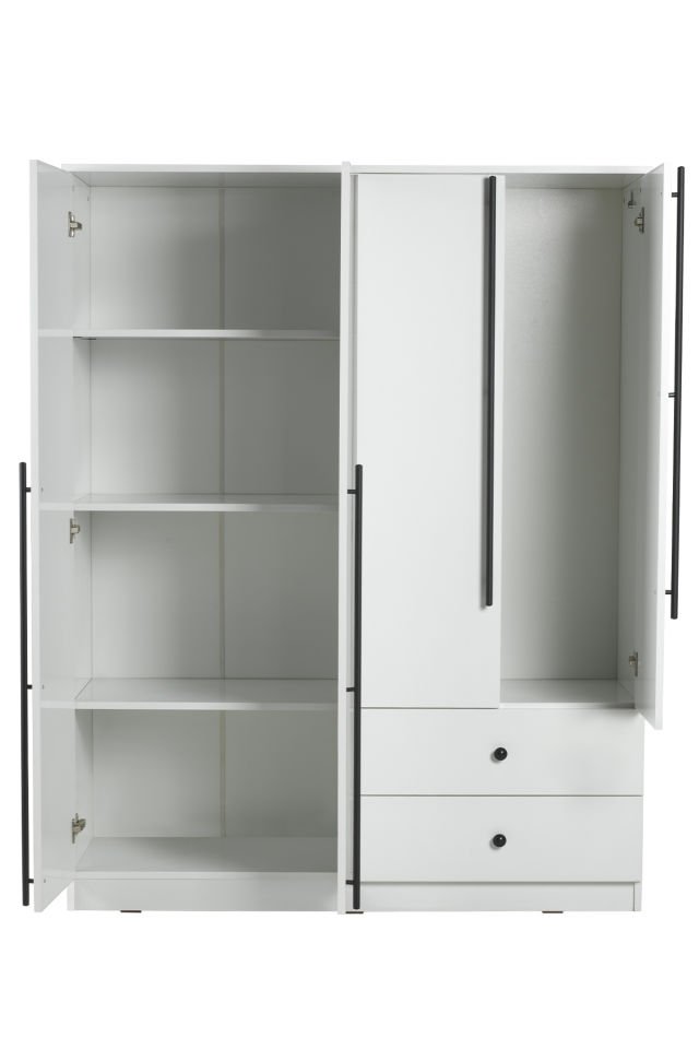 NELL 4 KAPAKLI DOLAP (140CM) (BEYAZ)