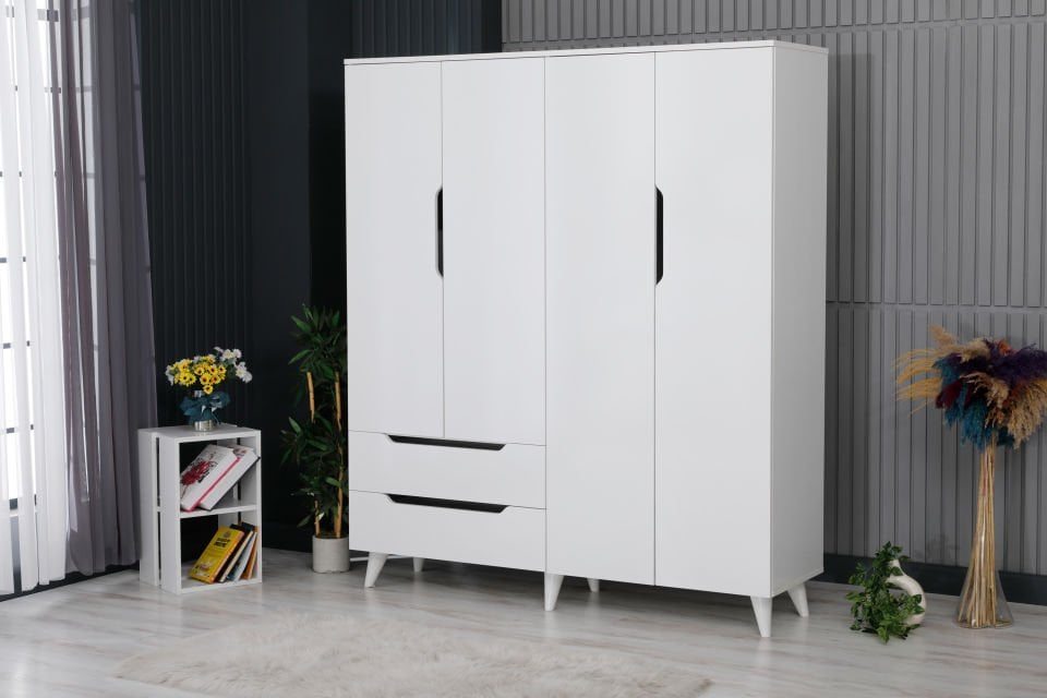 FULYA 4 KAPAKLI DOLAP 120 CM (AYAKLI)