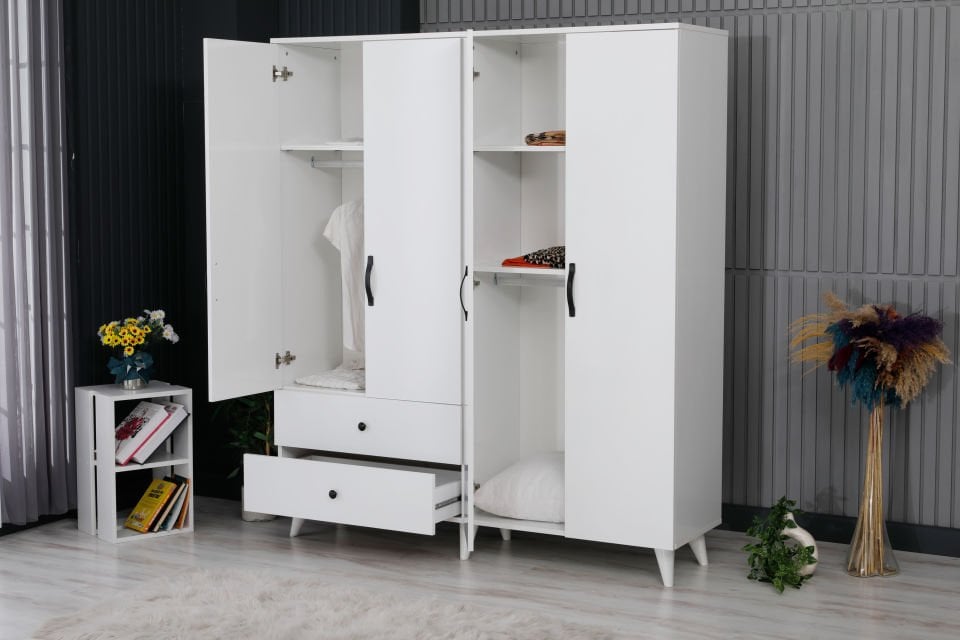 LANZA 4 KAPAKLI DOLAP 120 CM (AYAKLI)