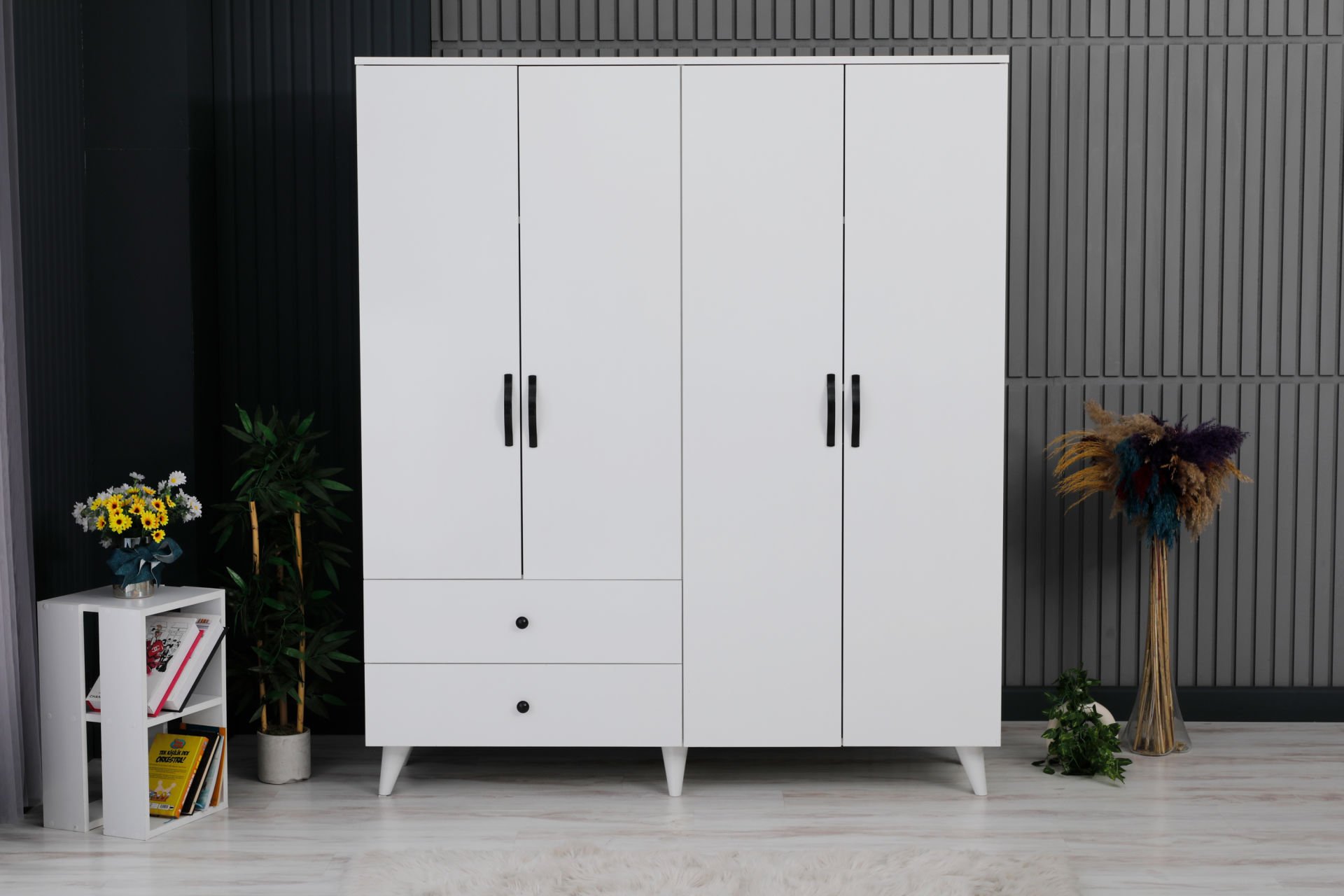 LANZA 4 KAPAKLI DOLAP 140 CM (AYAKLI)