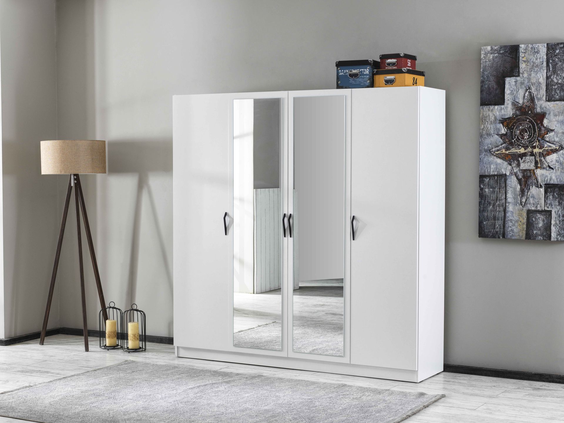 EVORA 4 KAPAKLI  DOLAP (140CM) (BEYAZ)