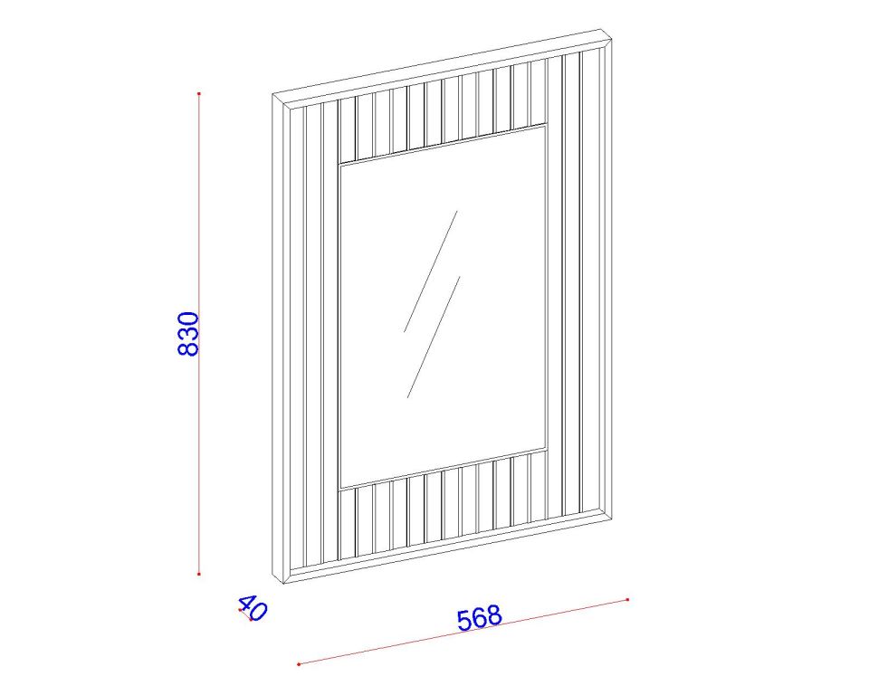 SUIT STANDART AYNA (IPEK SIYAH-M. ROUGE-KAPLAN)