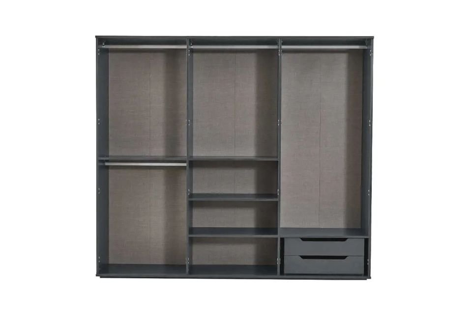 ELSA 6 KAPAKLI DOLAP (DARK GREY)