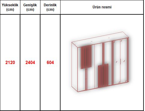 ELSA 6 KAPAKLI DOLAP (DARK GREY)