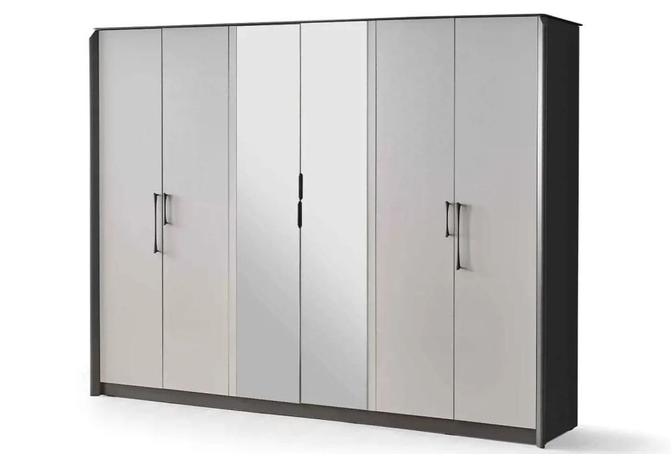 SALLY 6 KAPAKLI DOLAP (ANTRASIT GRI-M. KROM)