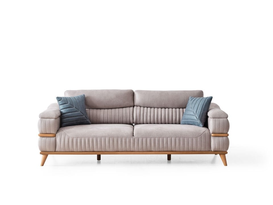 FAGUS ÜÇLÜ KOLTUK(GÜMÜŞ GRİ)