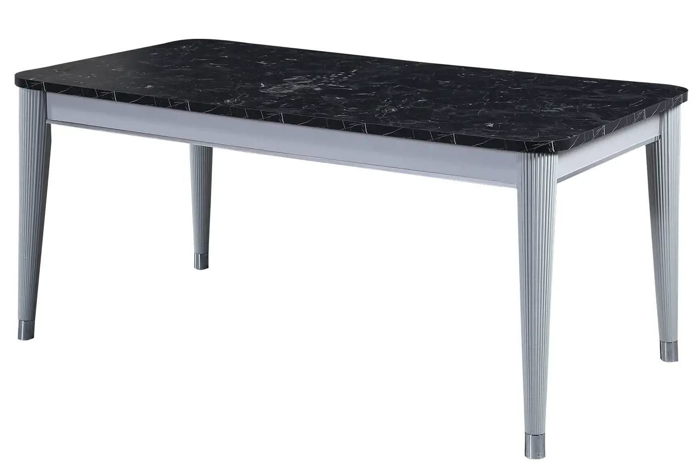 ORLANDO ORT. KITABELI YEMEK MASASI (METALIK KROM - LOTUS)