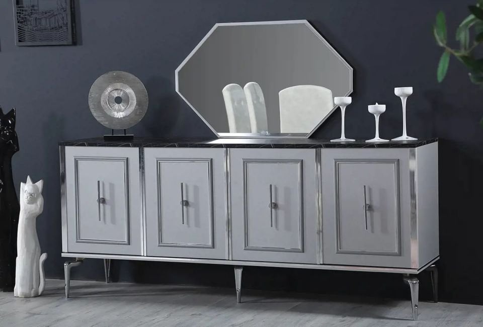 ORLANDO YEMEK ODASI TAKIMI (METALIK KROM - LOTUS)