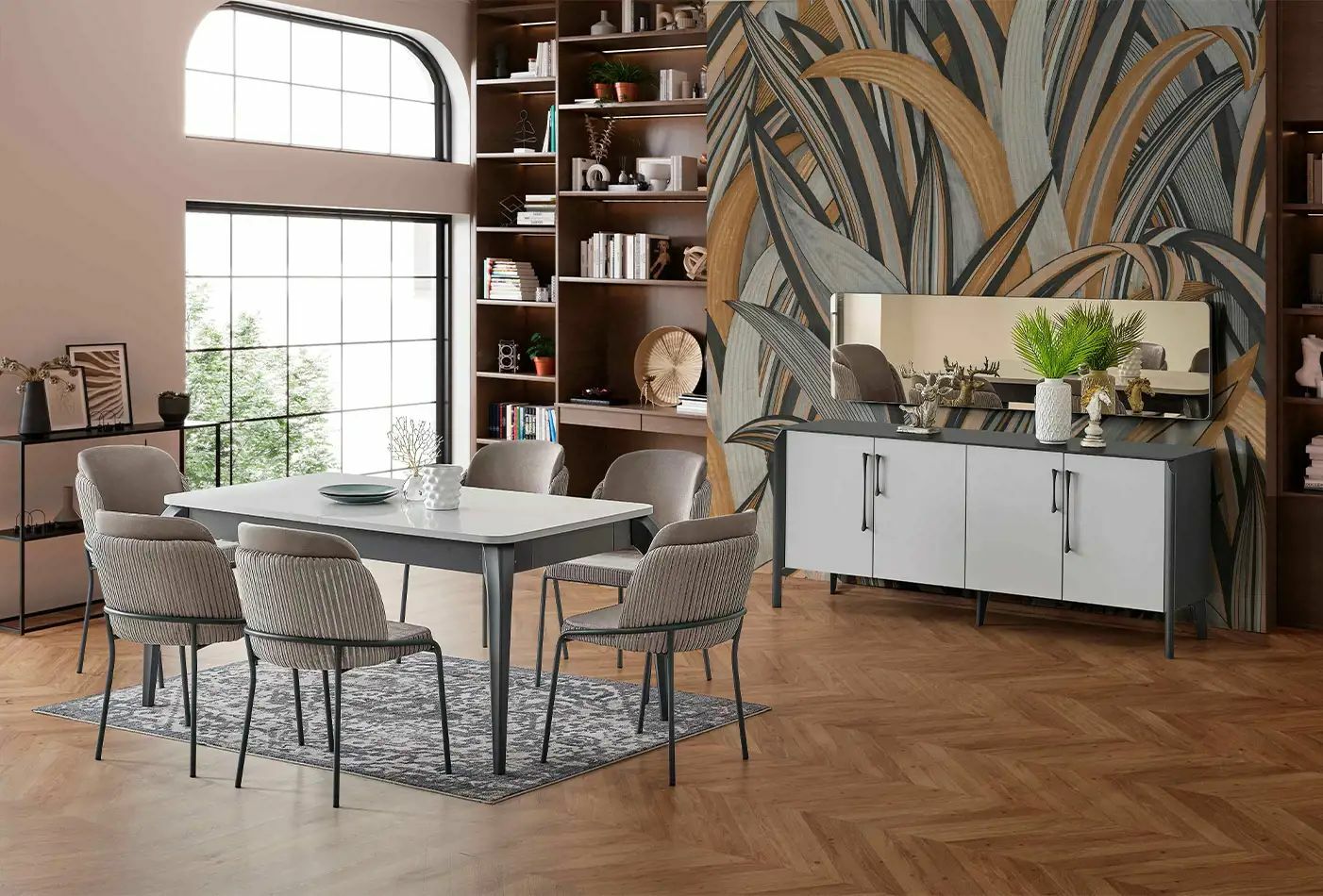 SALLY KONSOL (ANTRASIT GRI-M. KROM)