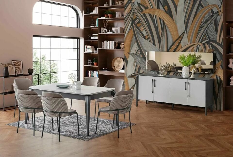 SALLY KONSOL (ANTRASIT GRI-M. KROM)