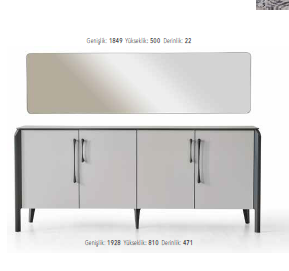 SALLY KONSOL (ANTRASIT GRI-M. KROM)