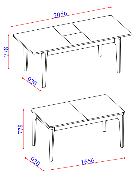 SALLY ORT. KITABELI YEMEK MASASI (ANTRASIT GRI-M. KROM)