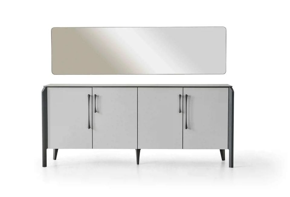 SALLY YEMEK ODASI TAKIMI (ANTRASIT GRI-M. KROM)