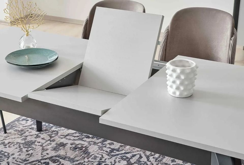 SALLY YEMEK ODASI TAKIMI (ANTRASIT GRI-M. KROM)