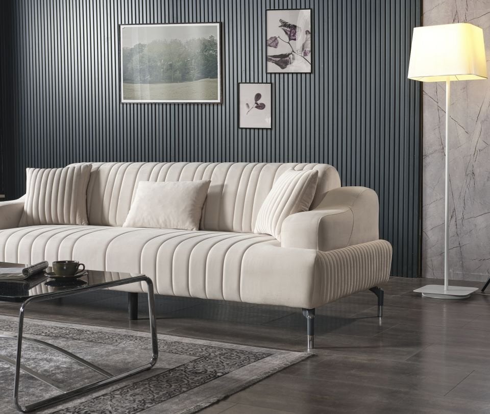 AYDEN ÜÇLÜ KOLTUK(KREM)