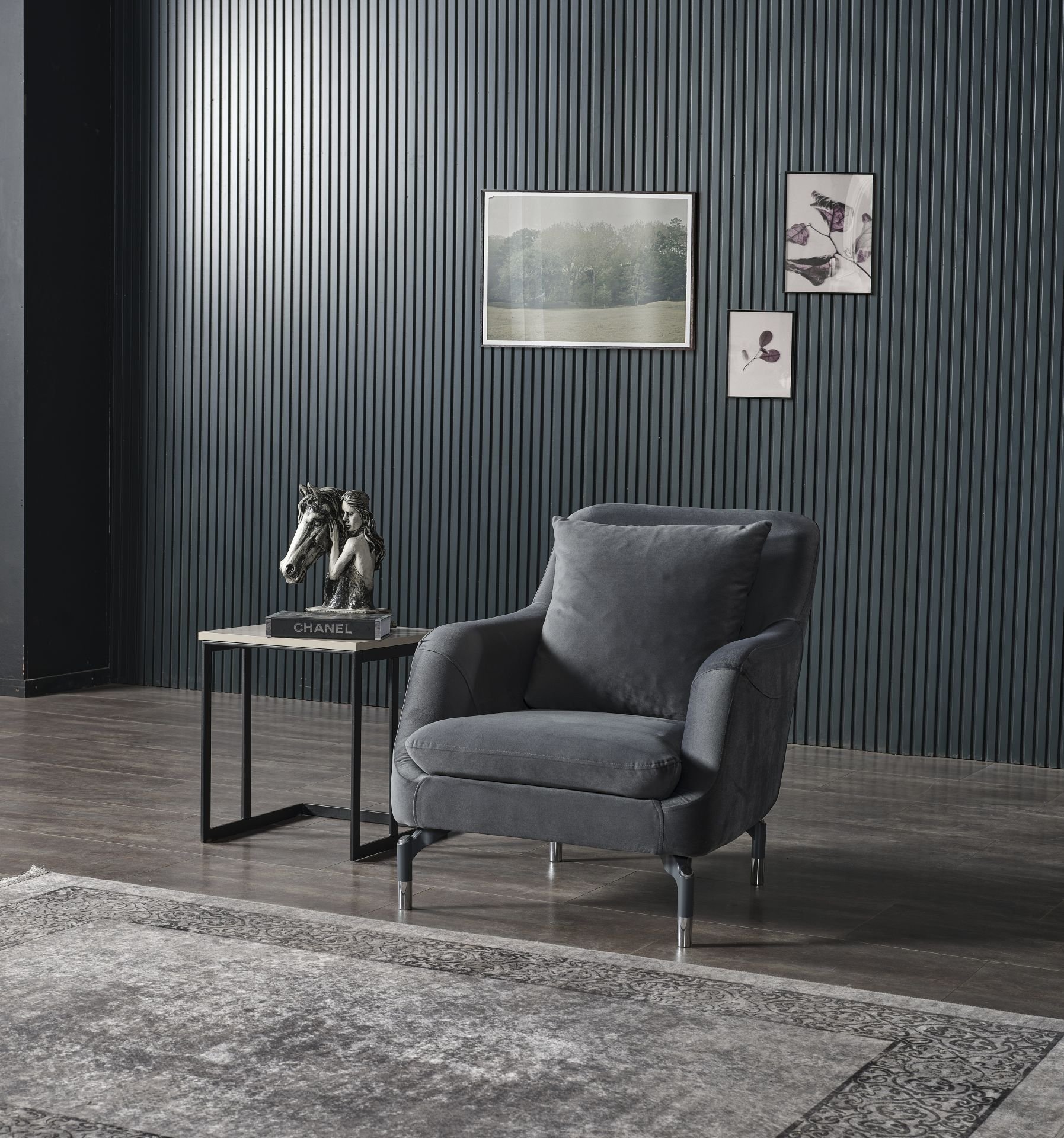 AYDEN BERJER TEKLİ KOLTUK(ANTRASİT)