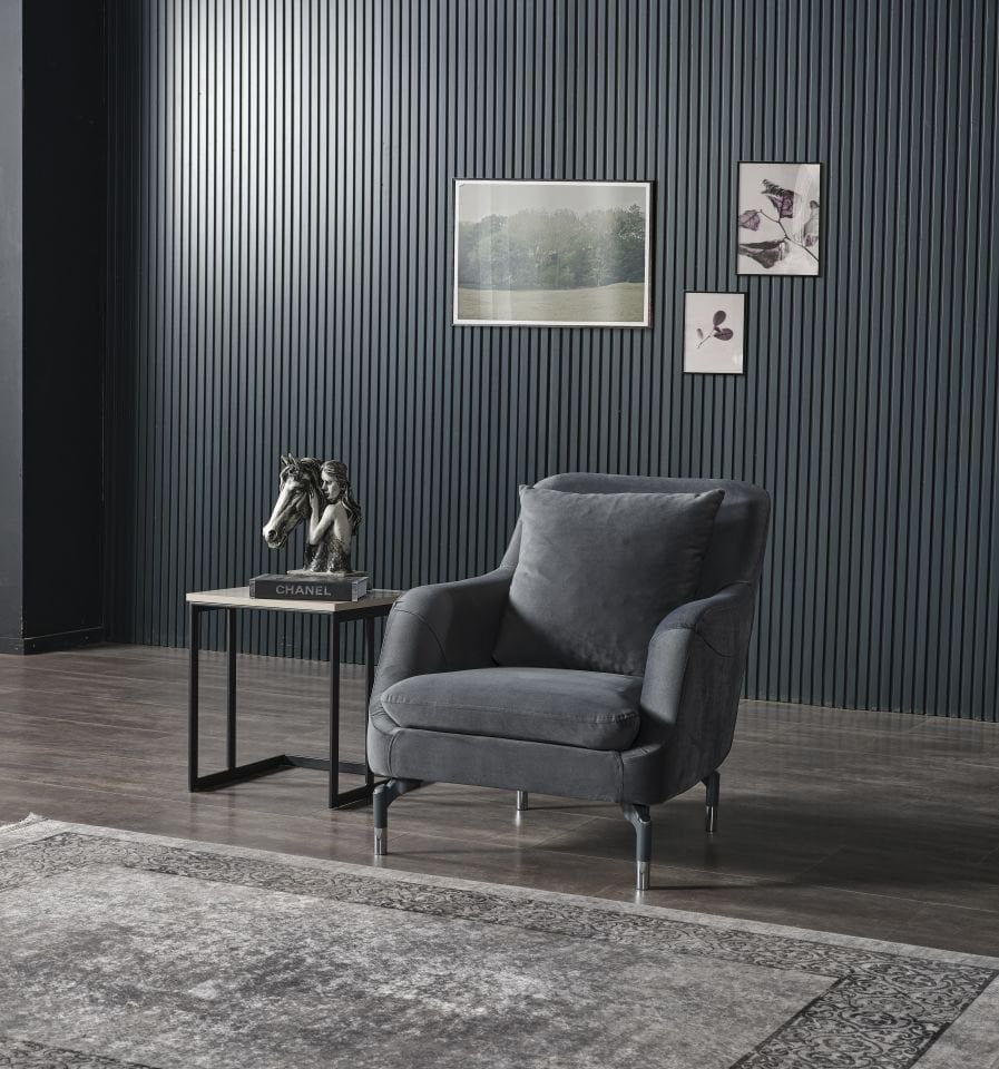 AYDEN BERJER TEKLİ KOLTUK(ANTRASİT)