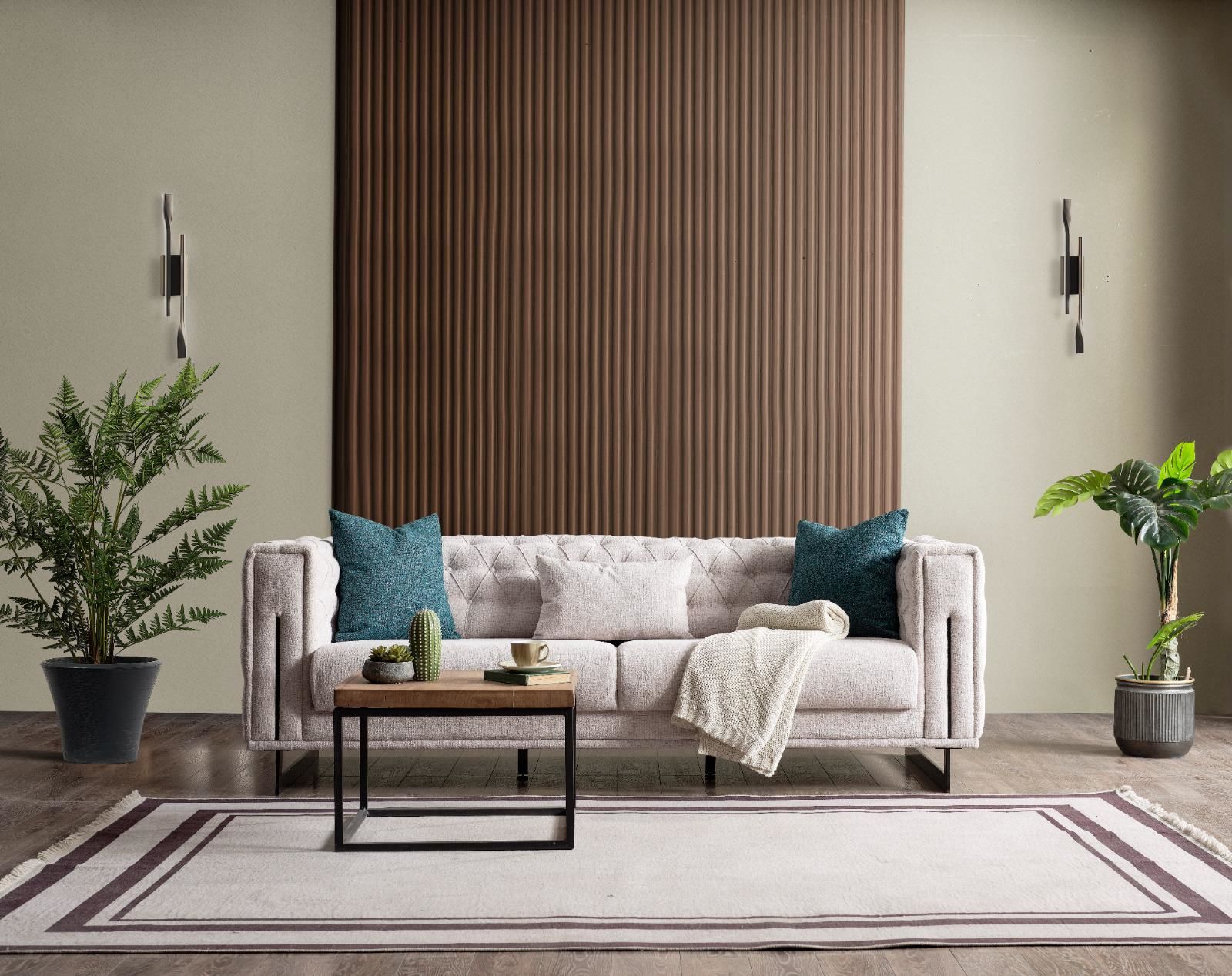 DELTA ÜÇLÜ KOLTUK (YATAKLI) (KREM)