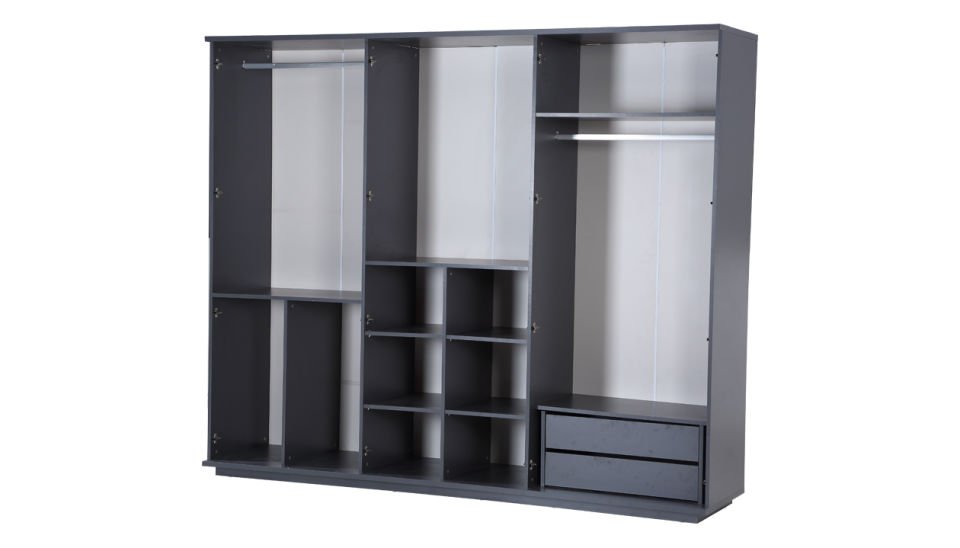 PATARA 6 KAPAKLI DOLAP (KAMAN CEVIZ - ANT. GRI)