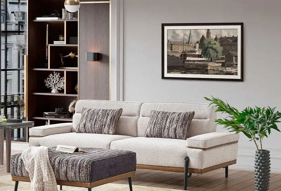 SARA ÜÇLÜ KOLTUK(KREM)