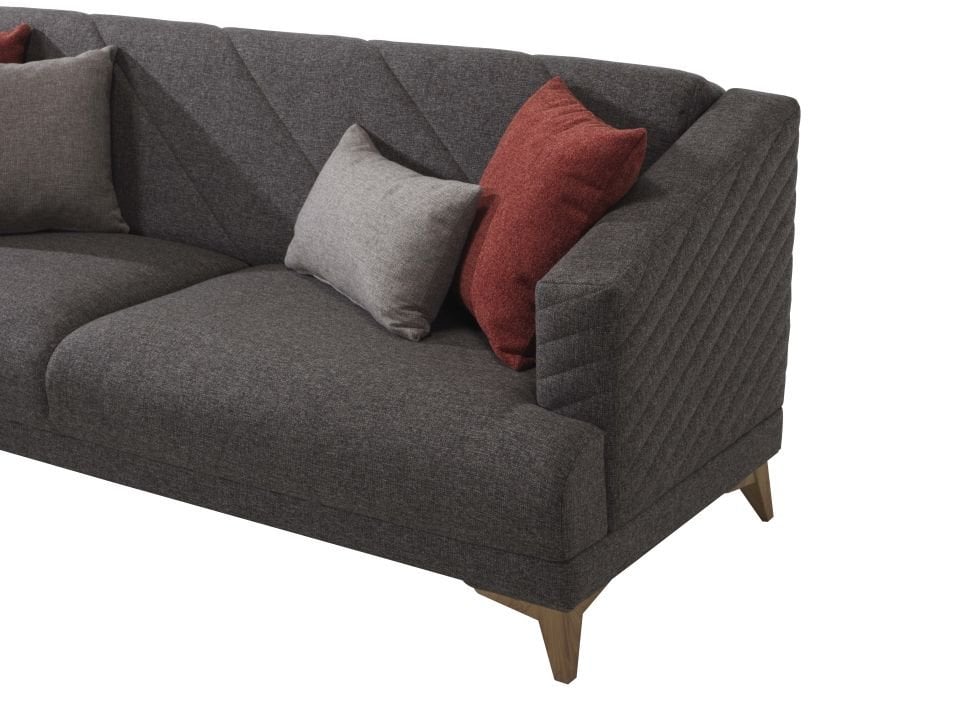 RABELLA ÜÇLÜ KOLTUK(GRİ)